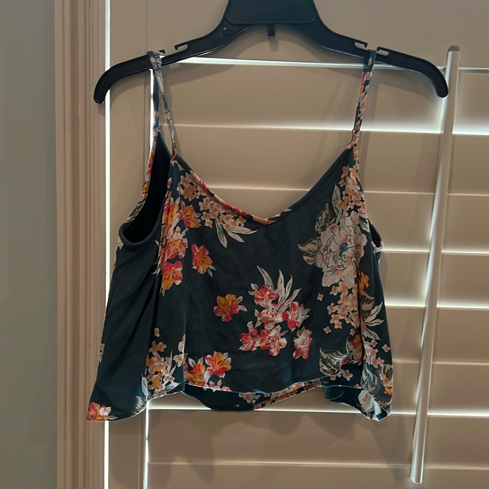 green floral tank